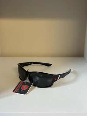 Men's Black Wrap Sunglasses